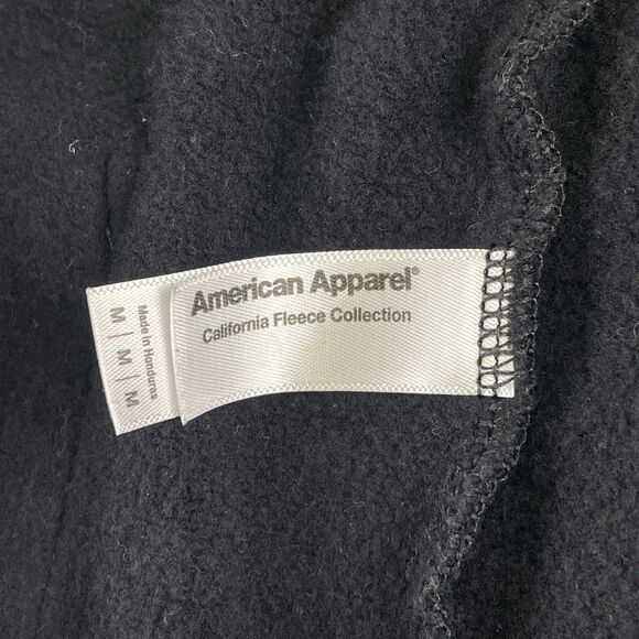 American Apparel Shorts Mens M Black California Fleece Drawstring Pockets Rare - Picture 6 of 7